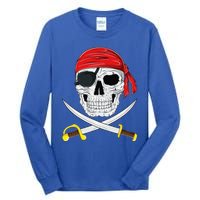 Jolly Roger Pirate Swords Halloween Costume Tall Long Sleeve T-Shirt