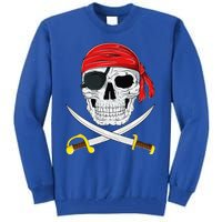 Jolly Roger Pirate Swords Halloween Costume Tall Sweatshirt