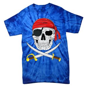 Jolly Roger Pirate Swords Halloween Costume Tie-Dye T-Shirt