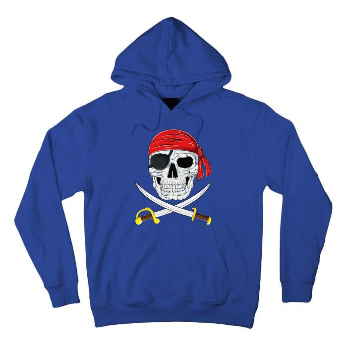 Jolly Roger Pirate Swords Halloween Costume Tall Hoodie