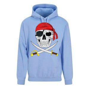 Jolly Roger Pirate Swords Halloween Costume Unisex Surf Hoodie