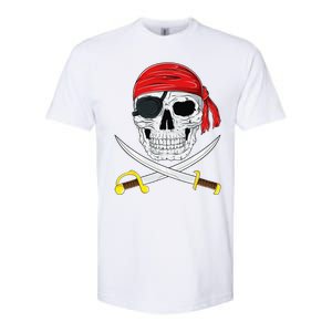 Jolly Roger Pirate Swords Halloween Costume Softstyle CVC T-Shirt