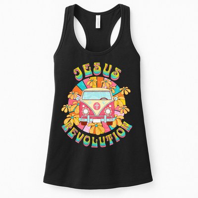 Jesus - Revolution People Retro Van Bus Christian Faith Womens Tank Top