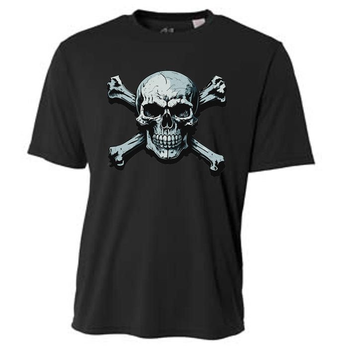 Jolly Roger Pirate Skull And Crossbones Flag Halloween Cooling Performance Crew T-Shirt