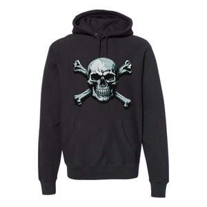 Jolly Roger Pirate Skull And Crossbones Flag Halloween Premium Hoodie