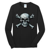 Jolly Roger Pirate Skull And Crossbones Flag Halloween Tall Long Sleeve T-Shirt