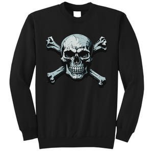 Jolly Roger Pirate Skull And Crossbones Flag Halloween Tall Sweatshirt