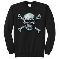 Jolly Roger Pirate Skull And Crossbones Flag Halloween Tall Sweatshirt