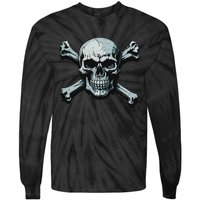 Jolly Roger Pirate Skull And Crossbones Flag Halloween Tie-Dye Long Sleeve Shirt