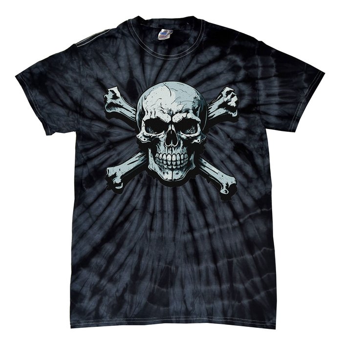 Jolly Roger Pirate Skull And Crossbones Flag Halloween Tie-Dye T-Shirt