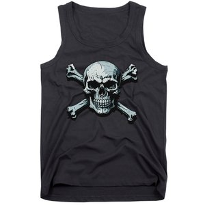 Jolly Roger Pirate Skull And Crossbones Flag Halloween Tank Top