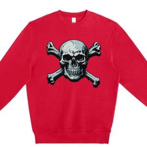 Jolly Roger Pirate Skull And Crossbones Flag Halloween Premium Crewneck Sweatshirt