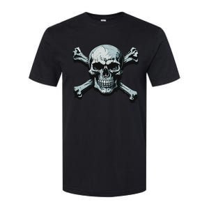 Jolly Roger Pirate Skull And Crossbones Flag Halloween Softstyle CVC T-Shirt