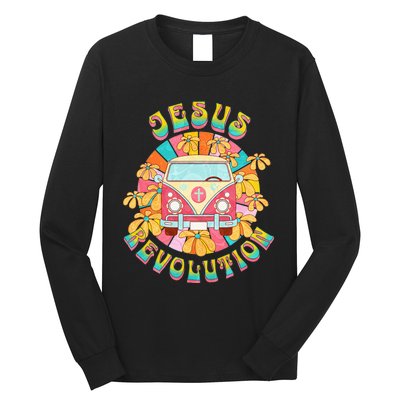 Jesus - Revolution People Retro Van Bus Christian Faith Long Sleeve Shirt