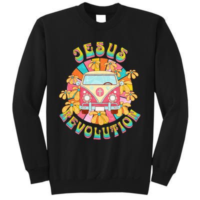 Jesus - Revolution People Retro Van Bus Christian Faith Sweatshirt