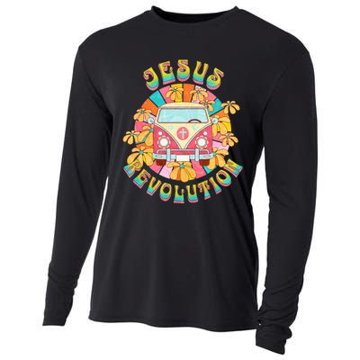 Jesus - Revolution People Retro Van Bus Christian Faith Cooling Performance Long Sleeve Crew