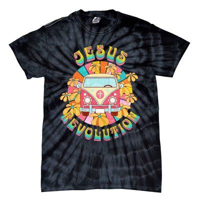 Jesus - Revolution People Retro Van Bus Christian Faith Tie-Dye T-Shirt