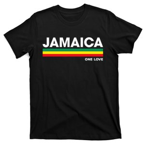 Jamaica Retro Reggae Color Bars Jamaican Vacation Souvenir T-Shirt