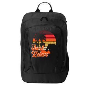 Just Relax Retro Sunset Vacation City Backpack