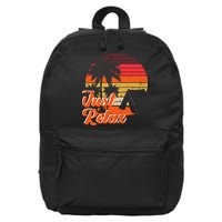 Just Relax Retro Sunset Vacation 16 in Basic Backpack