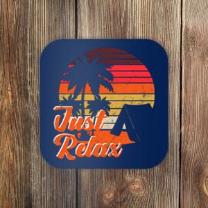 Just Relax Retro Sunset Vacation Coaster