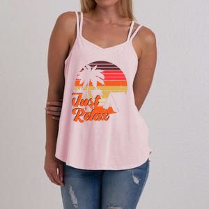 Just Relax Retro Sunset Vacation Women's Strappy Tank