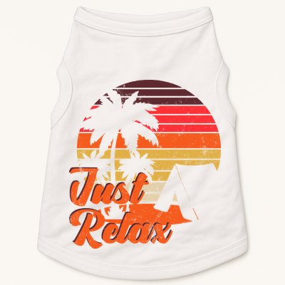 Just Relax Retro Sunset Vacation Doggie Tank