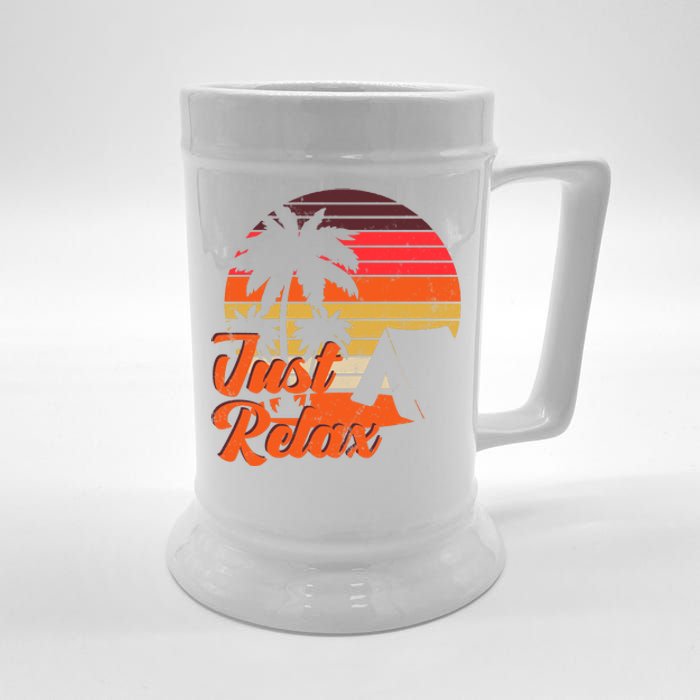 Just Relax Retro Sunset Vacation Beer Stein