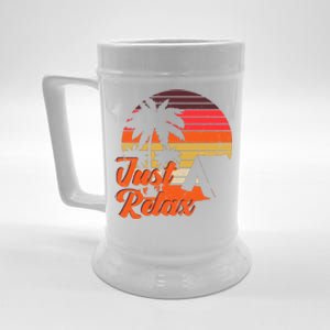 Just Relax Retro Sunset Vacation Beer Stein