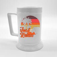 Just Relax Retro Sunset Vacation Beer Stein