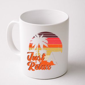 Just Relax Retro Sunset Vacation Coffee Mug