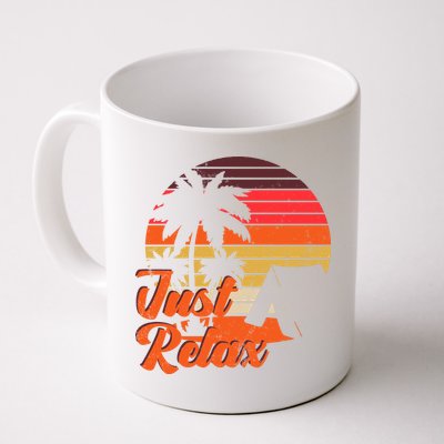 Just Relax Retro Sunset Vacation Mug