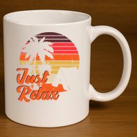 Just Relax Retro Sunset Vacation 11oz C Handle Ceramic Mug