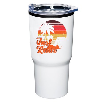Just Relax Retro Sunset Vacation Tumbler