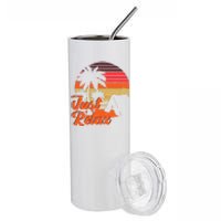 Just Relax Retro Sunset Vacation Stainless Steel Tumbler