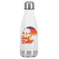 Just Relax Retro Sunset Vacation Stainless Steel Insulated Water Bottle