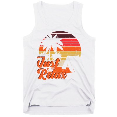 Just Relax Retro Sunset Vacation Tank Top