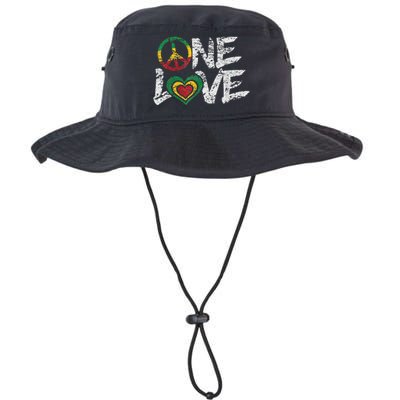 Jamaica Reggae Rasta One Love Gift Tee Legacy Cool Fit Booney Bucket Hat