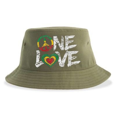 Jamaica Reggae Rasta One Love Gift Tee Sustainable Bucket Hat