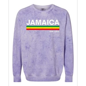 Jamaica Retro Reggae Color Bars Jamaican Vacation Souvenir Colorblast Crewneck Sweatshirt