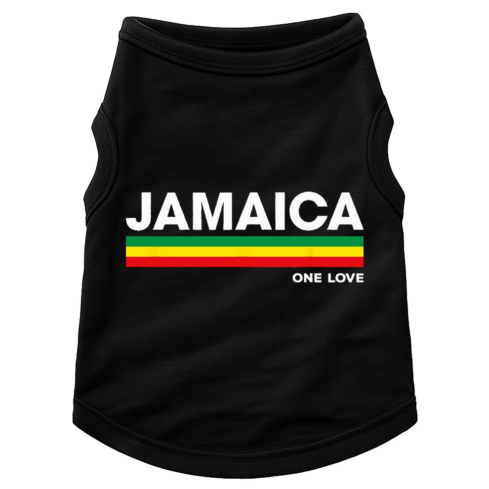 Jamaica Retro Reggae Color Bars Jamaican Vacation Souvenir Doggie Tank