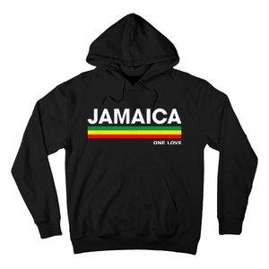 Jamaica Retro Reggae Color Bars Jamaican Vacation Souvenir Hoodie