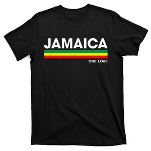 Jamaica Retro Reggae Color Bars Jamaican Vacation Souvenir T-Shirt