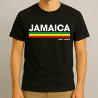 Jamaica Retro Reggae Color Bars Jamaican Vacation Souvenir T-Shirt