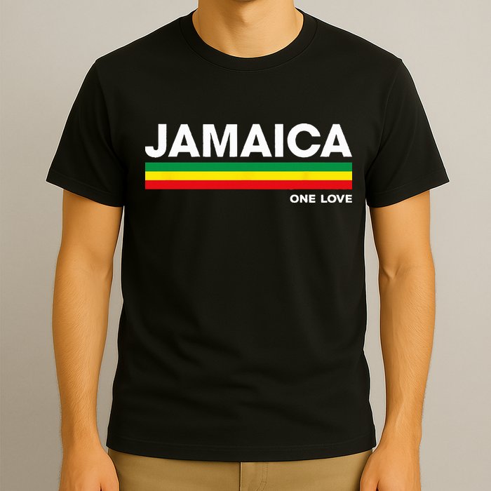 Jamaica Retro Reggae Color Bars Jamaican Vacation Souvenir T-Shirt