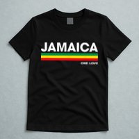 Jamaica Retro Reggae Color Bars Jamaican Vacation Souvenir T-Shirt