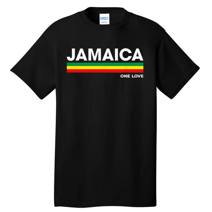 Jamaica Retro Reggae Color Bars Jamaican Vacation Souvenir Tall T-Shirt