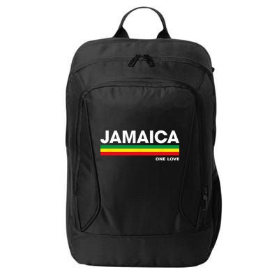 Jamaica Retro Reggae Color Bars Jamaican Vacation Souvenir City Backpack