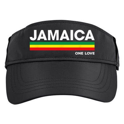 Jamaica Retro Reggae Color Bars Jamaican Vacation Souvenir Adult Drive Performance Visor