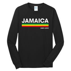 Jamaica Retro Reggae Color Bars Jamaican Vacation Souvenir Tall Long Sleeve T-Shirt